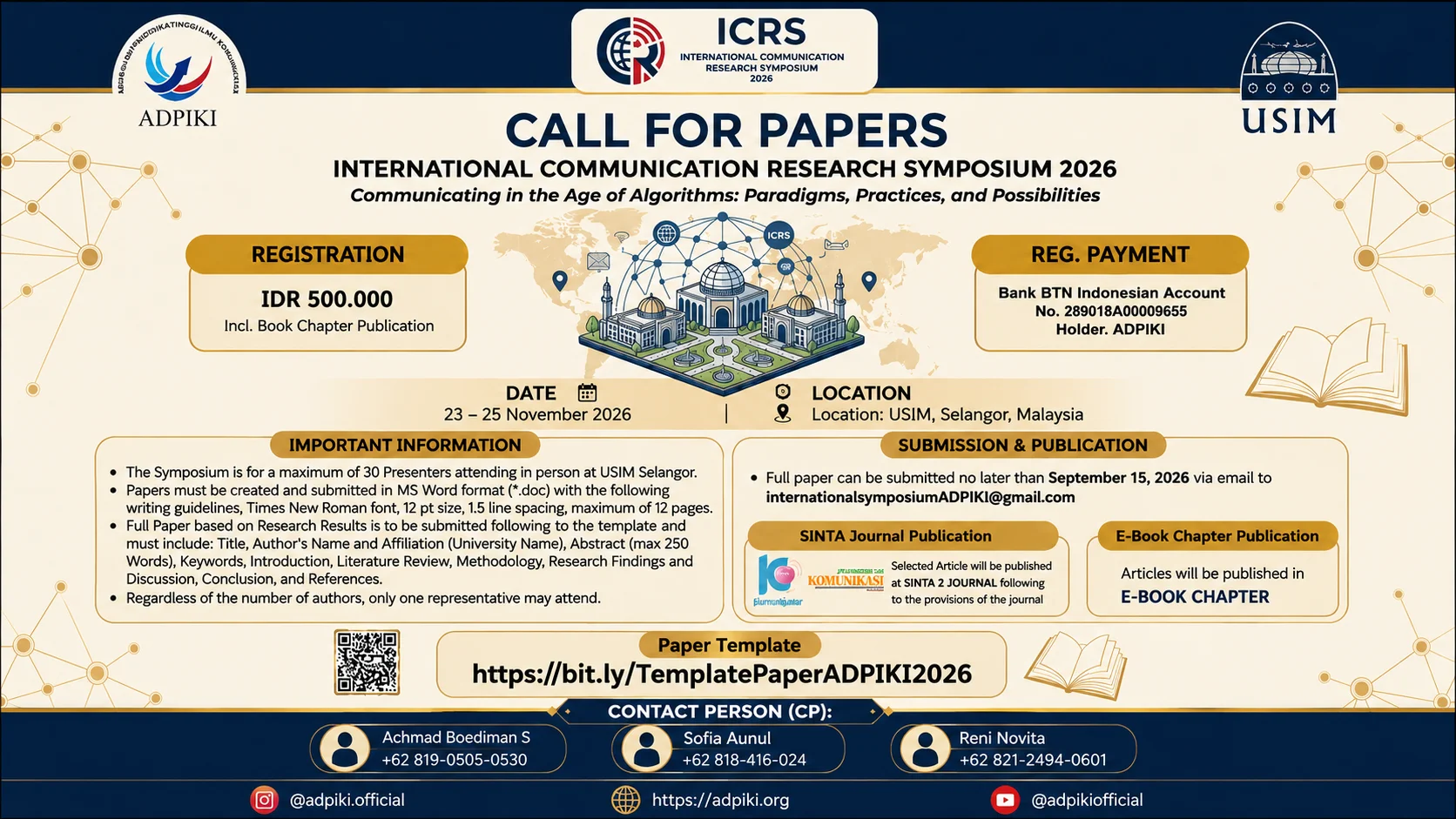 ADPIKI Gelar Simposium Komunikasi Internasional 2026 di Malaysia
